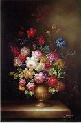 unknow artist, Floral, beautiful classical still life of flowers.100